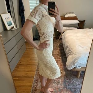 Alexis White Lace Formal Dress